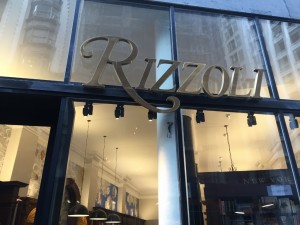 Rizzoli entrance sign